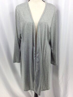 Zanzea Collection Open Duster Cardigan Women's Plus Size XXXL Gray Lightweight